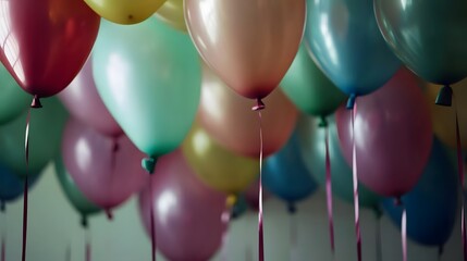 Pastel Balloons Celebration Festive Background