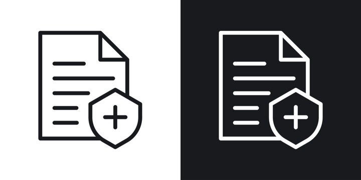 Insurance Claim icon thin line outline art. Doodle graphics