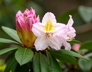 Close-up of two rhododendron blossoms