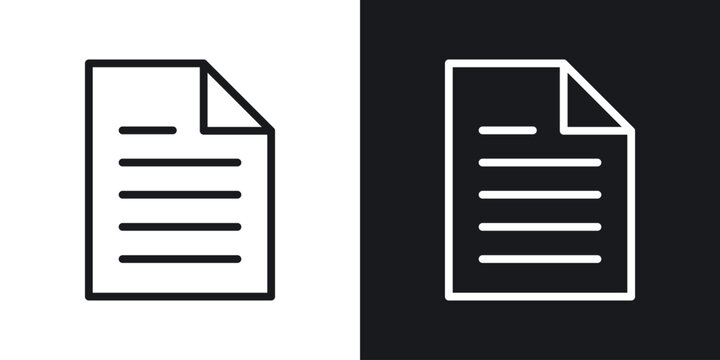Document icon thin line outline art. Doodle graphics