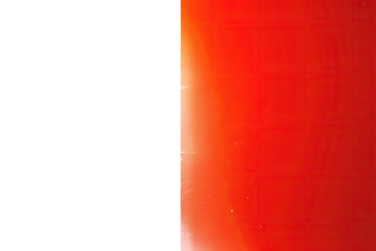A vibrant, vertical split of deep black and intense orange-red.  A thin, irregular line separates the colors.  Slight texture visible in the red area