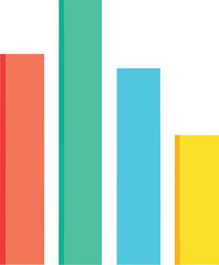 Colorful bar chart showing data trends