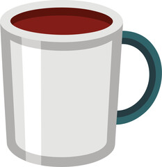 A simple illustration of a white mug filled with dark liquid