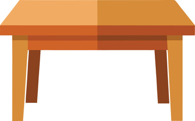 Simple wooden table with four legs