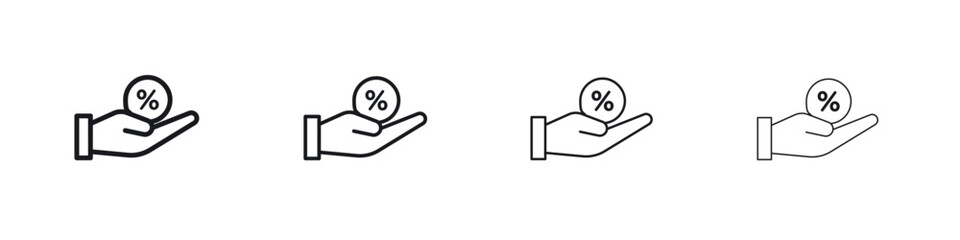 Interest icons big set. Simple black stroke line versions collection