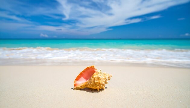 Seashell on a tropical beach