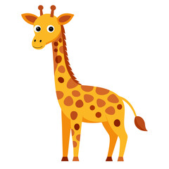 Fototapeta premium vector illustration of giraffe, standing tall, cartoon