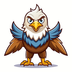 Fototapeta premium vector illustration of eagle, head portrait, cartoon