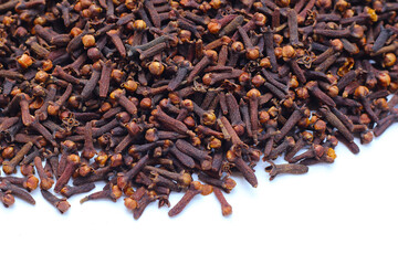 A spice of dried cloves, herbal medicine plant