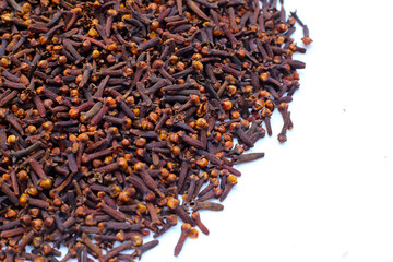 A spice of dried cloves, herbal medicine plant