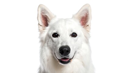 Obraz premium Close-up of a smiling white dog