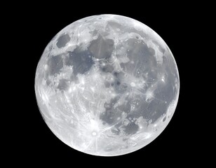 Obraz premium Full moon, detailed surface (1)