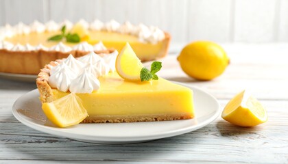 Lemon Tart on a Plate