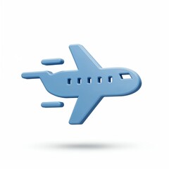 Fototapeta premium Soaring Ahead: An airplane icon representing the spirit of travel, the promise of adventure, and the thrill of reaching new destinations.