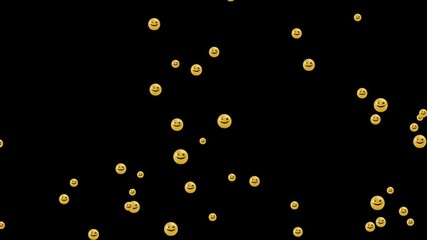 Social media live style emoji flying animation on transparent background.  perfect for streaming, chatting, and reaction-themed video or graphic content. - Powered by Adobe