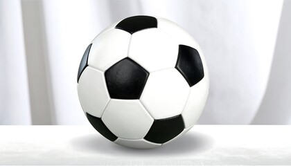 Soccer ball on a white surface