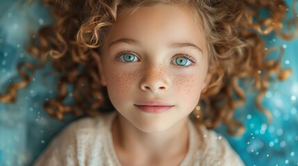 Portrait of a cute little girl during a photo session