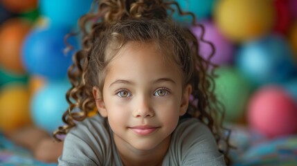 Portrait of a cute little girl during a photo session