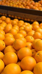Close-up of stacked crates filled with oranges