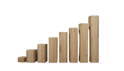 Wooden Blocks Ascending: A Visual Representation of Growth and Progress