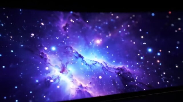 Immersive Cosmic Display On Cutting Edge Bendable Screen Technology