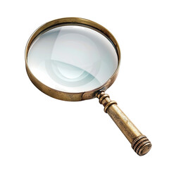 Antique magnifying glass, brass colored