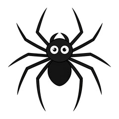 cute cartoon style spider illustration isolated png