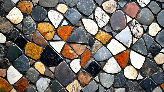 Radial Stone Mosaic Pattern Background - Powered by Adobe