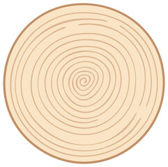 Wooden Log Slice With Rings Circular Pattern Wood Material Design