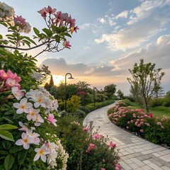 Naklejka premium flowers in the garden