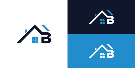 b letter house logo