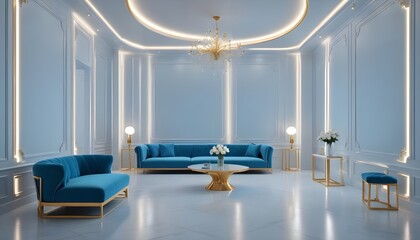 Photo interior modern design room 3d illustration