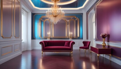 Photo interior modern design room 3d illustration