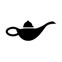 genie lamp glyph icon
