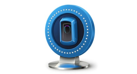 Illustration of a Iris scan circular authentication reader