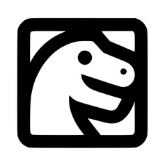 Simple dino logo silhouette