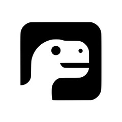 Simple dino logo silhouette