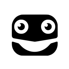 Simple frog logo silhouette