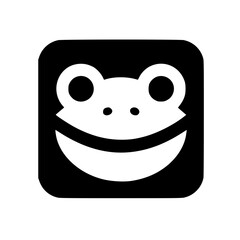 Simple frog logo silhouette