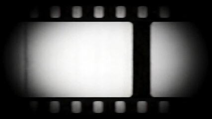 Retro Film Strip with Blank Frames and Vignette. Classic Cinema Background, Vintage Movie Overlay, Old Photography Concept. - Powered by Adobe