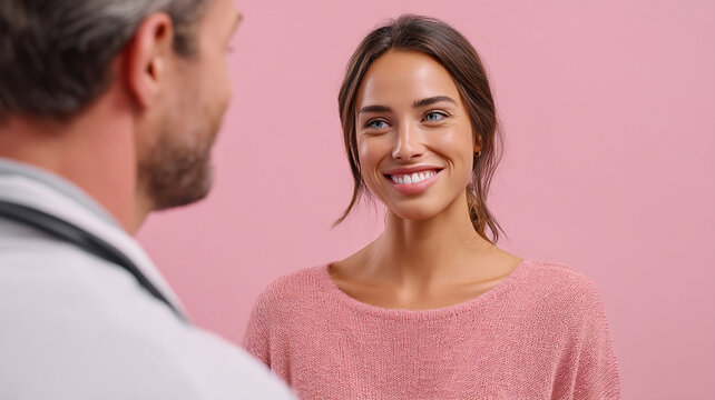 doctor consulting with female patient in examination room