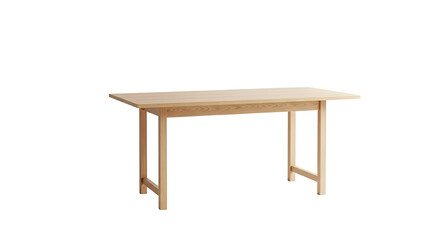 Wooden Table Stands Isolated on Transparent Background, Minimalist Furniture Design Style, Interior Design