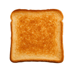 Toast bread slice isolated on white background for breakfast meal and bakery product promotional designs