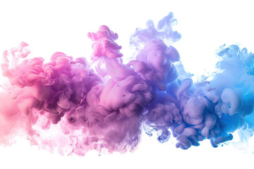Abstract swirling ink clouds in pastel hues