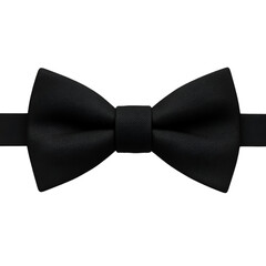 Black bow tie isolated on white background for formal fashion and elegant men s clothing accessory promotion