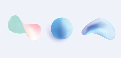 An Artistic Collection of Abstract Colorful Shapes in Soft Pastel Tones for Inspiration