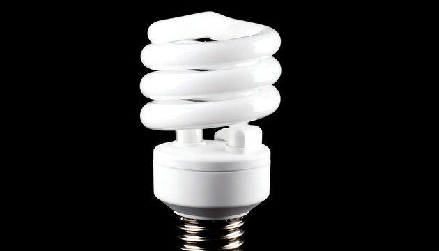 Close-up of a white energy-efficient light bulb - Powered by Adobe