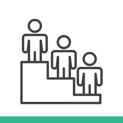 Podium icon. Thin line icon vector