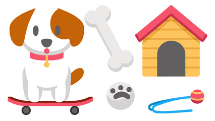 Whimsical Dog feeling Surprised in a National Dog Day setting with riding a skateboard – colored in Best Friend Fido