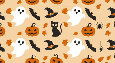 Classic Halloween Vector Pattern